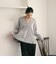 【Wardrobe DAILY MINIMAL】ペプラム Vネックプルオーバーカットソー