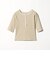 ランダムリブ ヘンリーネック スナップ 5分袖Tシャツ