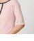 ランダムリブ ヘンリーネック スナップ 5分袖Tシャツ