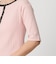 ランダムリブ ヘンリーネック スナップ 5分袖Tシャツ