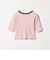 ランダムリブ ヘンリーネック スナップ 5分袖Tシャツ