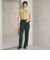 【Wardrobe DAILY MINIMAL】メランジ タックストレートパンツ ウォッシャブル