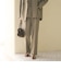 【Wardrobe DAILY MINIMAL】メランジ タックストレートパンツ ウォッシャブル