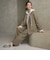 【Wardrobe DAILY MINIMAL】メランジ タックストレートパンツ ウォッシャブル