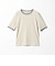 リブ バイカラーパイピング 五分袖 Tシャツ