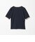 リブ バイカラーパイピング 五分袖 Tシャツ