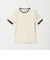 リブ バイカラーパイピング ショートスリーブ Tシャツ