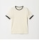 リブ バイカラーパイピング ショートスリーブ Tシャツ