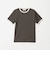 リブ バイカラーパイピング ショートスリーブ Tシャツ