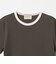 リブ バイカラーパイピング ショートスリーブ Tシャツ