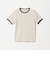 リブ バイカラーパイピング ショートスリーブ Tシャツ