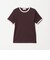 リブ バイカラーパイピング ショートスリーブ Tシャツ