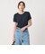 リブ バイカラーパイピング ショートスリーブ Tシャツ