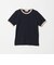 リブ バイカラーパイピング ショートスリーブ Tシャツ