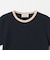 リブ バイカラーパイピング ショートスリーブ Tシャツ