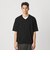 KNITEE クリンプコットン Vネック ニット Tシャツ ウォッシャブル
