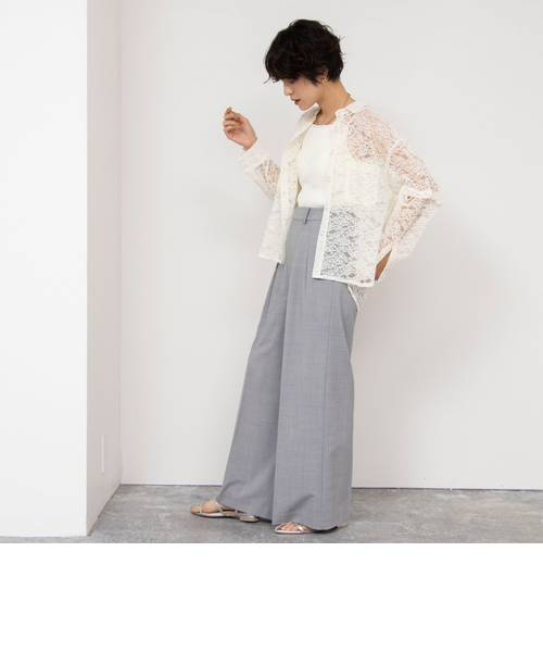 ◇【WEB限定カラーあり】2WAYレースブラウス｜ノーリーズアウトレット