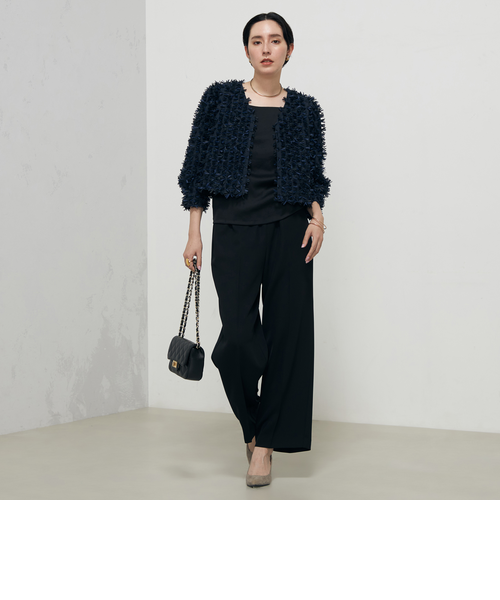 ジャケット ブルゾン KIRYUリボンジャガード2WAYボレロ レディース KIRYUリボンジャガード2WAYボレロ （ネイビー）