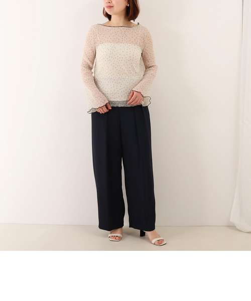 COMME des GARÇONSフロッキープリントサークルシアーブラウス COMME des GARÇONSフロッキープリントサークルシアーブラウス