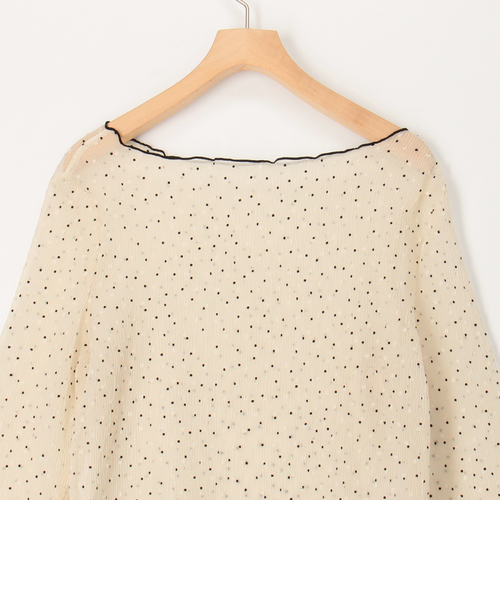 COMME des GARÇONSフロッキープリントサークルシアーブラウス COMME des GARÇONSフロッキープリントサークルシアーブラウス