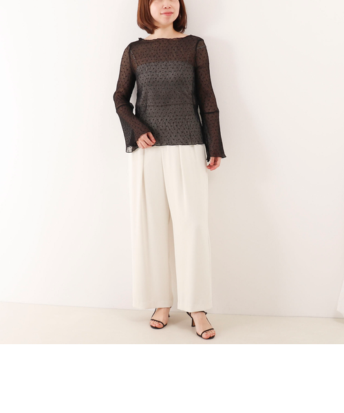 COMME des GARÇONSフロッキープリントサークルシアーブラウス