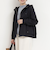 バックフリル クリアナチュラルストレッチブルゾン