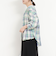 チェックギャザーブラウス