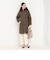 《撥水》高密度タフタ×フェイクファーロングコート