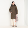 《撥水》高密度タフタ×フェイクファーロングコート