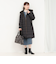 《撥水》高密度タフタ×フェイクファーロングコート