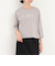 BLUSHパール+ラインストーン チュールネックラインTシャツ