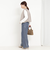 バイオシルクデニムタックワイドフレアパンツ