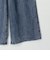 バイオシルクデニムタックワイドフレアパンツ