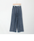 バイオシルクデニムタックワイドフレアパンツ