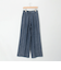 バイオシルクデニムタックワイドフレアパンツ