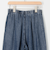 バイオシルクデニムタックワイドフレアパンツ