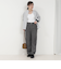 バイオシルクデニムタックワイドフレアパンツ