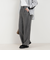 バイオシルクデニムタックワイドフレアパンツ
