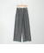 バイオシルクデニムタックワイドフレアパンツ