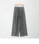 バイオシルクデニムタックワイドフレアパンツ
