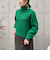 ヤク混ボタン付きタートルネックニット