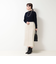 《セットアップ対応》スエード×リブワークスカート