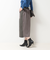 《セットアップ対応》スエード×リブワークスカート