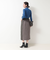 《セットアップ対応》スエード×リブワークスカート