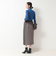 《セットアップ対応》スエード×リブワークスカート