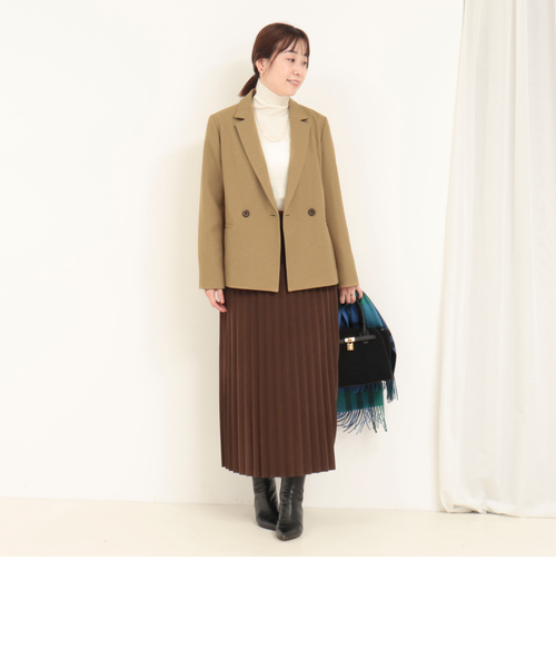 匿名発送　ノーリーズ　テーラードジャケット　ブラウン　ウールライク 日本製Naturemier（ナチュレミア）TECHウールライクツイル2B長袖