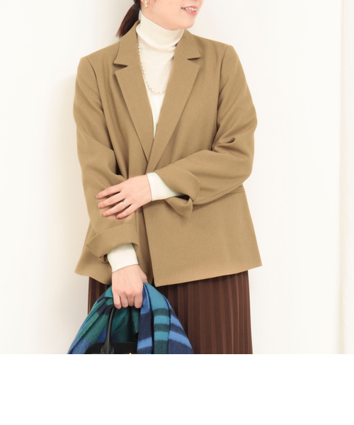 匿名発送 ノーリーズ テーラードジャケット ブラウン ウールライク ウールライクテーラードジャケット|ノーリーズアウトレットの