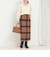 チェックラップスカート