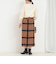 チェックラップスカート