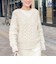 ◇【WEB限定】ラメケーブル両Vネックプルオーバーニット